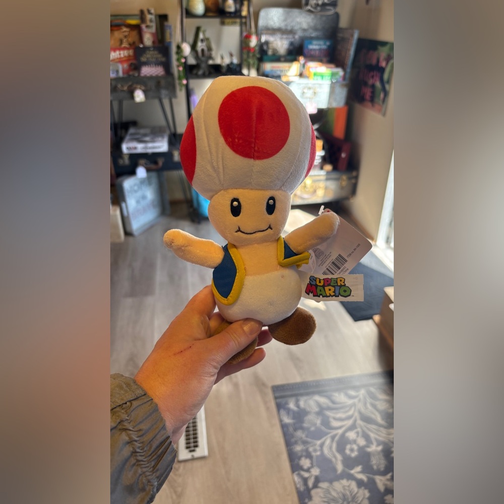 Nintendo Toad Plush kids Toy - Red, White, Blue, Yellow